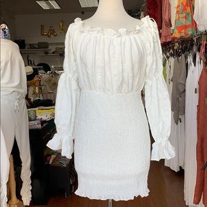 White summer mini dress